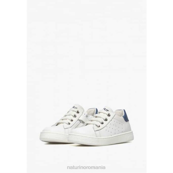 copii Naturino alb-albastru hasselt 2 fermoar. adidași din piele 4J4P456