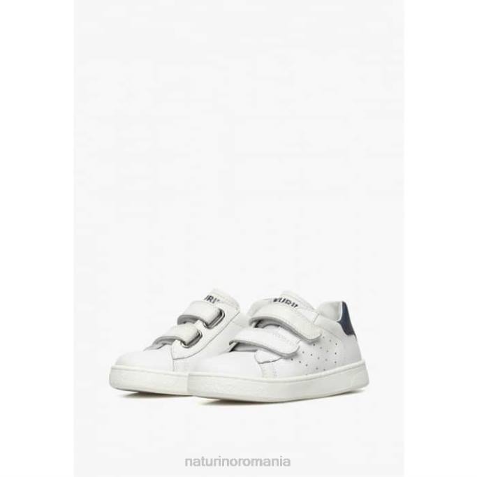 copii Naturino alb-albastru hasselt 2 vl. adidași din piele 4J4P376