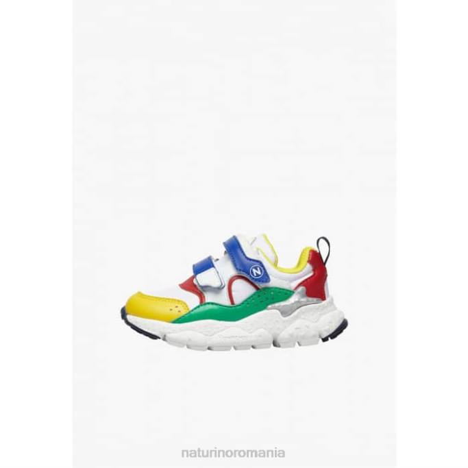 copii Naturino alb-albastru-rosu akio junior vl. adidași din piele artificială și țesătură tehnică 4J4P45