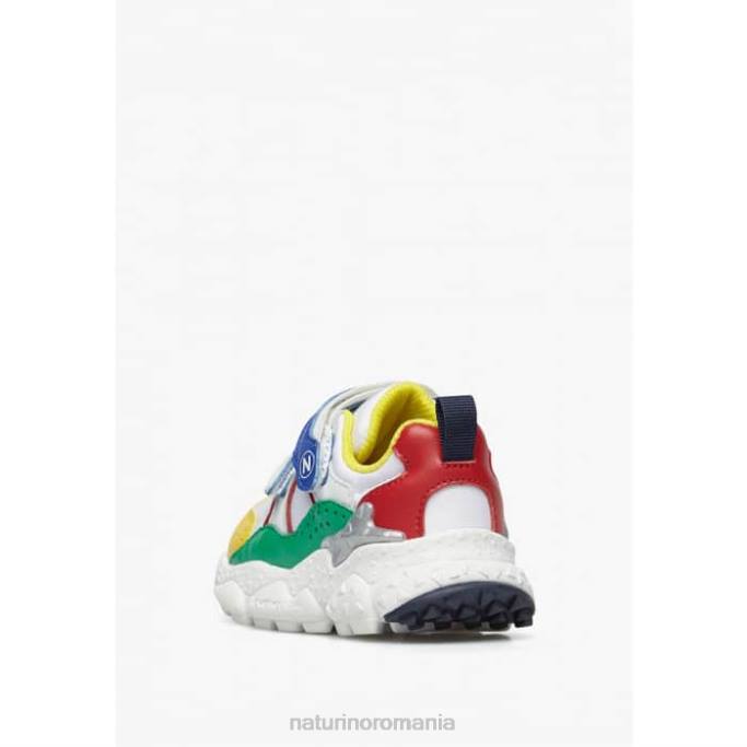 copii Naturino alb-albastru-rosu akio junior vl. adidași din piele artificială și țesătură tehnică 4J4P45