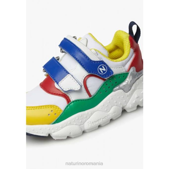 copii Naturino alb-albastru-rosu akio junior vl. adidași din piele artificială și țesătură tehnică 4J4P45