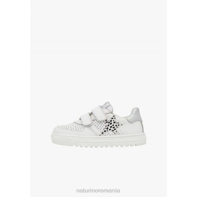 copii Naturino alb-argintiu hess vl. adidași din piele 4J4P407