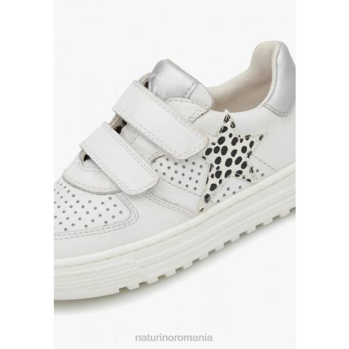 copii Naturino alb-argintiu hess vl. adidași din piele 4J4P407