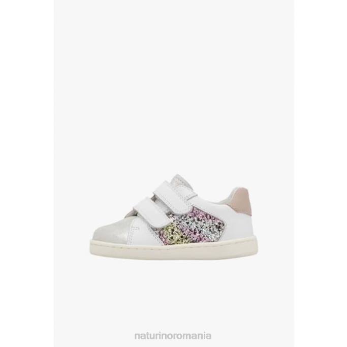 copii Naturino alb-argintiu kozuc vl adidași din piele și piele de căprioară 4J4P405