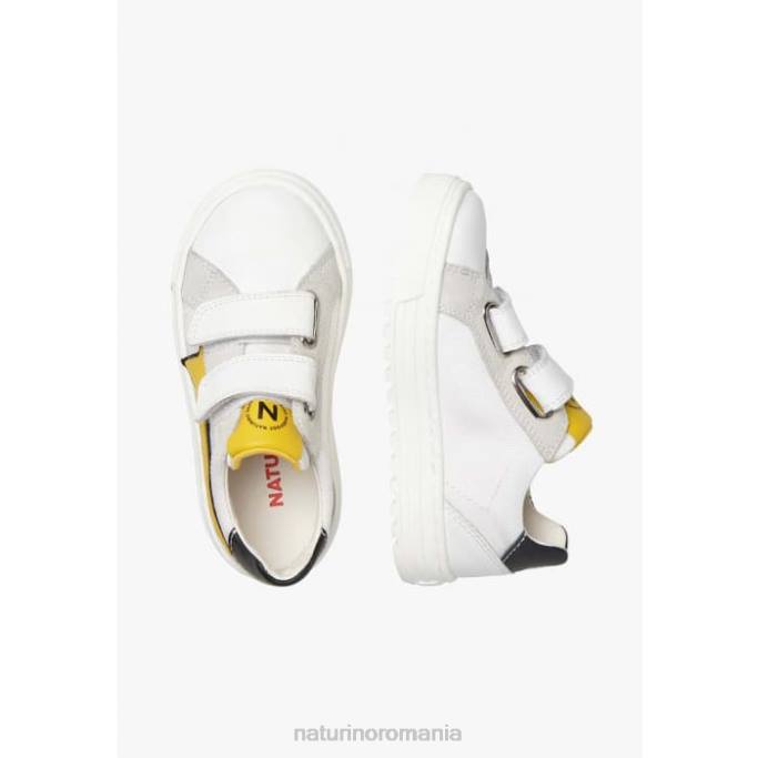 copii Naturino alb blitz vl. adidași din piele și material textil 4J4P483