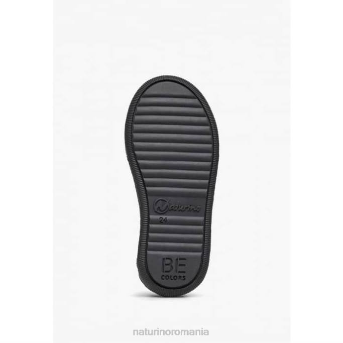 copii Naturino alb-cognac stâncă vl adidași din piele cu velcro 4J4P518
