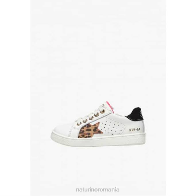 copii Naturino alb fermoar pinn. adidași din piele și piele de căprioară 4J4P391