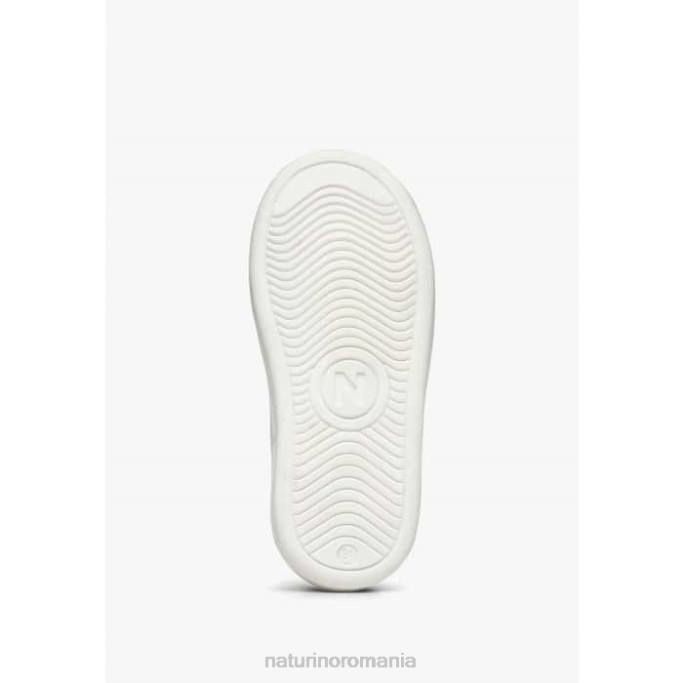 copii Naturino alb fermoar pinn. adidași din piele și piele de căprioară 4J4P391