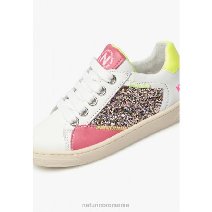 copii Naturino alb-fucsia quar zip. adidași din piele 4J4P471