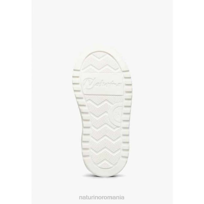 copii Naturino alb-gri hess vl. adidași din piele și piele de căprioară 4J4P370