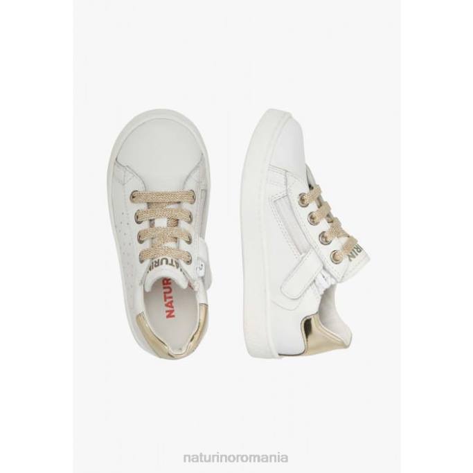 copii Naturino alb-platină hasselt 2 fermoar. adidași din piele 4J4P406