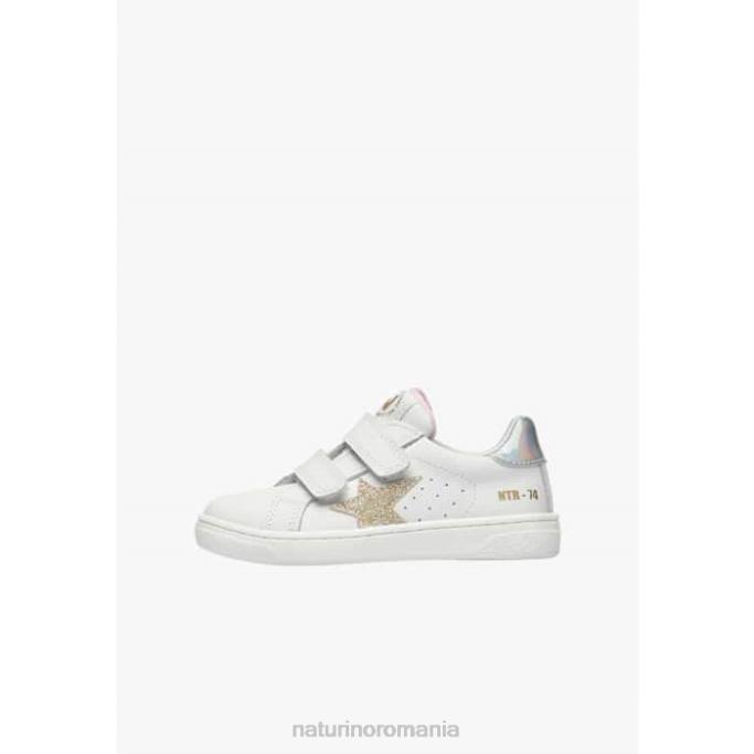 copii Naturino alb-platină pinn vl. adidași din piele 4J4P464