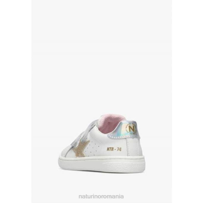 copii Naturino alb-platină pinn vl. adidași din piele 4J4P464