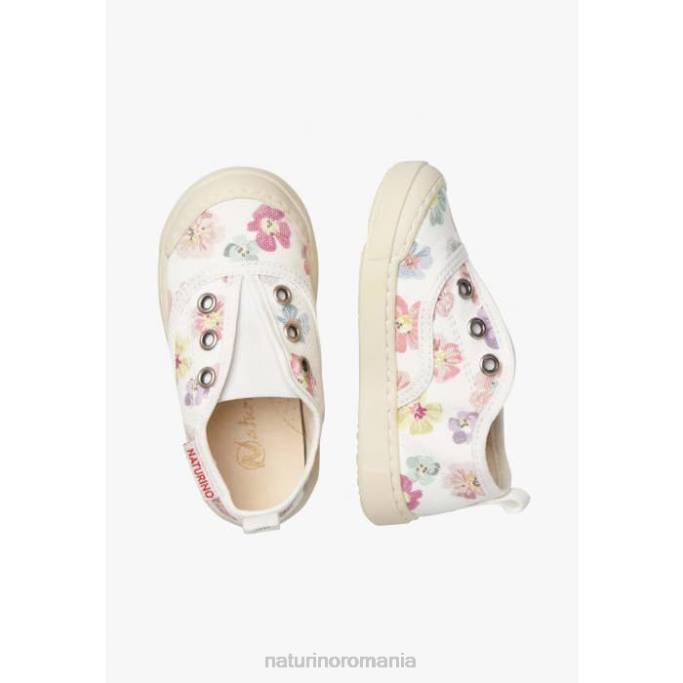 copii Naturino alb-roz dabos adidași din material textil 4J4P509