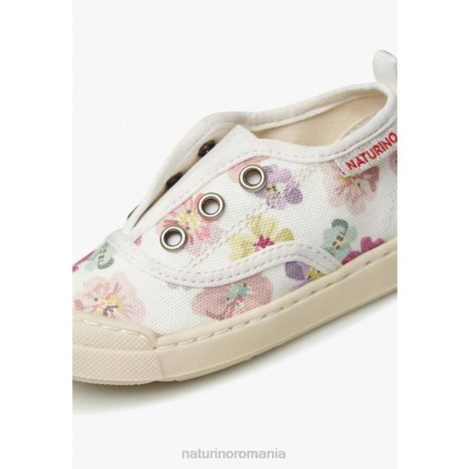 copii Naturino alb-roz dabos adidași din material textil 4J4P509