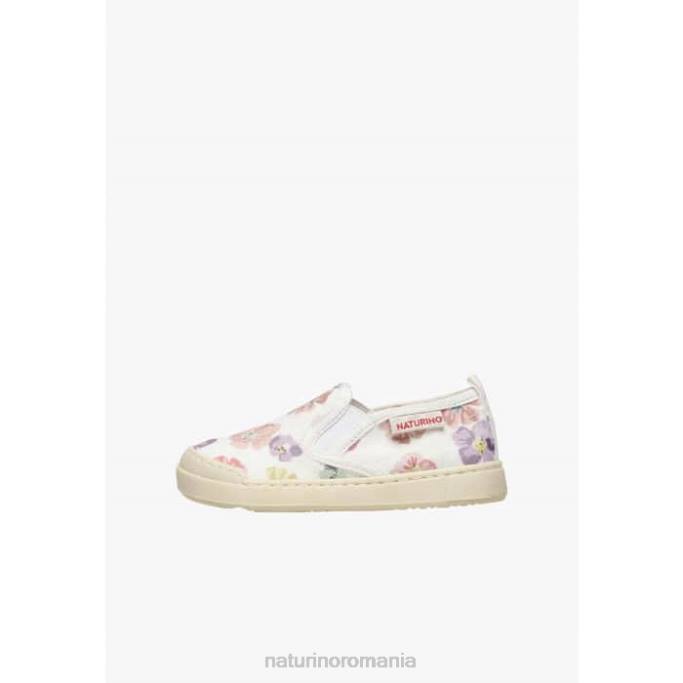 copii Naturino alb-roz henntor adidași din material textil 4J4P388