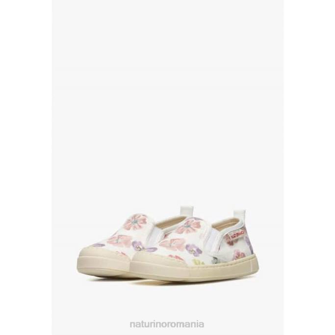 copii Naturino alb-roz henntor adidași din material textil 4J4P388