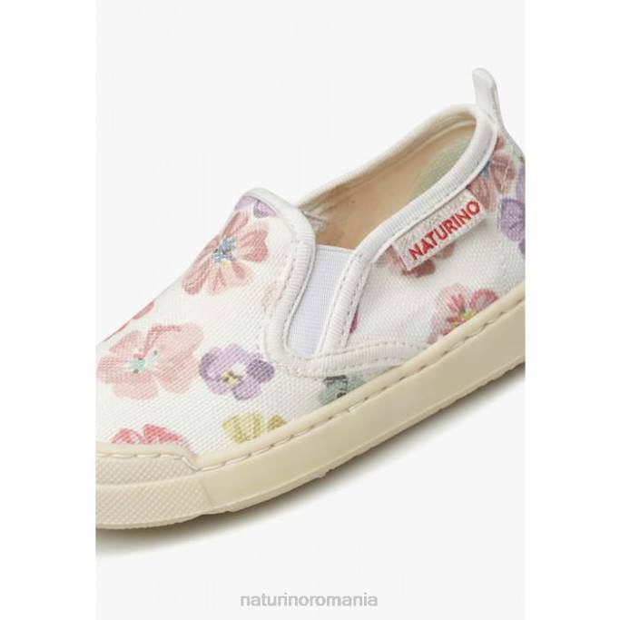 copii Naturino alb-roz henntor adidași din material textil 4J4P388