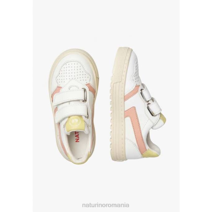 copii Naturino alb-roz pudra ceonia vl. adidași din piele artificială 4J4P46