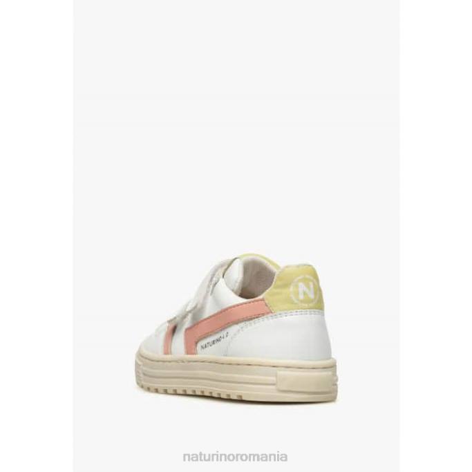 copii Naturino alb-roz pudra ceonia vl. adidași din piele artificială 4J4P46