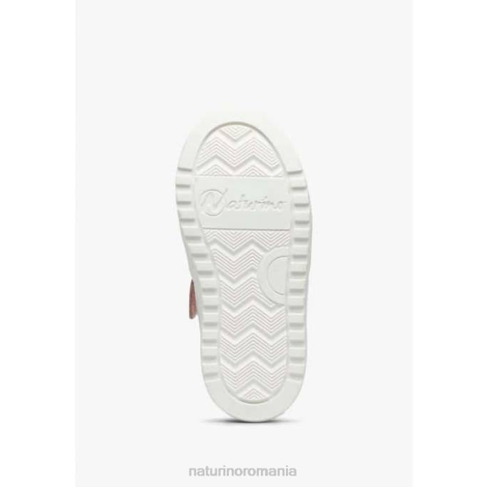 copii Naturino alb-roz pudra fermoar hess. adidasi din piele perforata cu stea cu fermoar 4J4P487