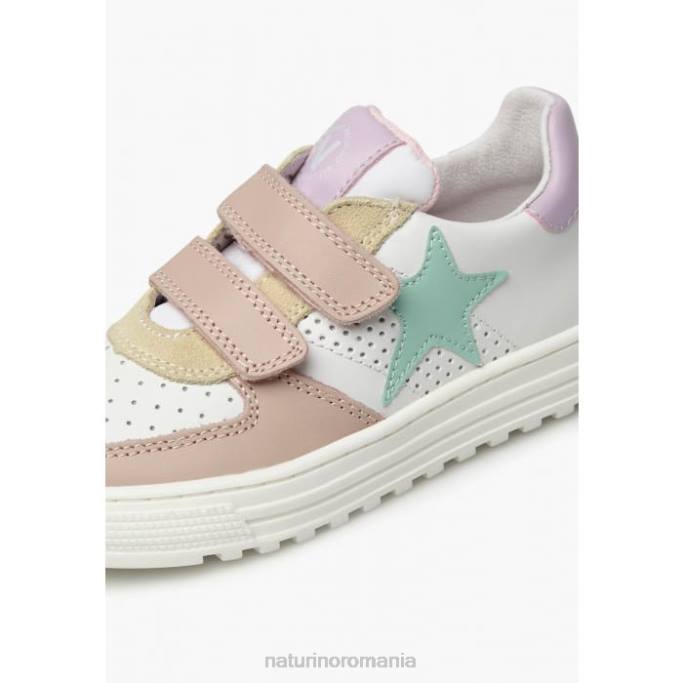 copii Naturino alb-roz pudra hess vl. adidași din piele 4J4P513