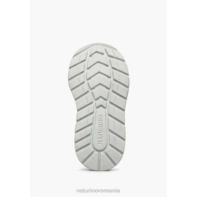 copii Naturino alb-roz quelly vl adidași din piele și material textil 4J4P449