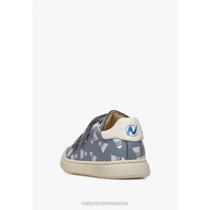 copii Naturino albastru deschis eindhoven vl adidași din piele cu imprimeu 4J4P458
