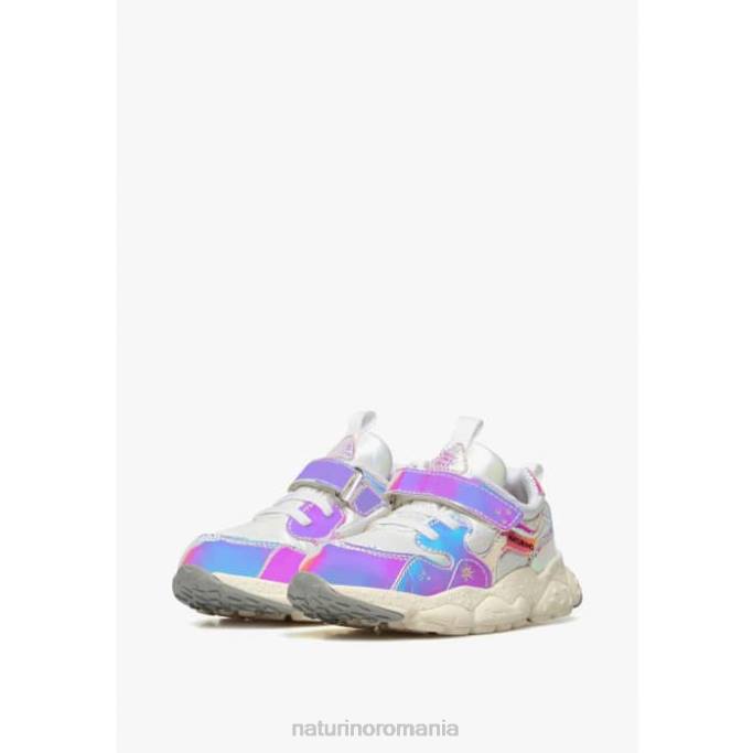 copii Naturino albastru deschis-liliac yamano 3 vl junior. adidași din piele artificială și țesătură tehnică 4J4P43