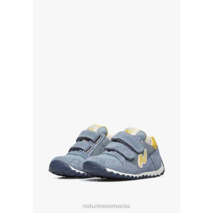 copii Naturino albastru deschis sammy 2 vl. adidași din piele și material textil 4J4P415