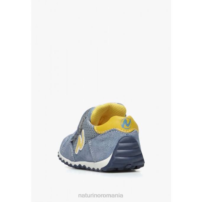 copii Naturino albastru deschis sammy 2 vl. adidași din piele și material textil 4J4P415
