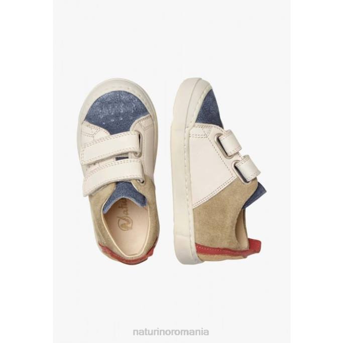copii Naturino albastru-gri porumbel traian vl adidași din piele și piele de căprioară 4J4P380