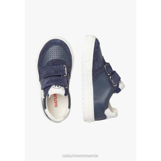 copii Naturino albastru hess vl. adidași din piele și piele de căprioară 4J4P475