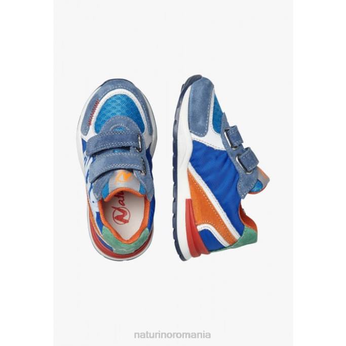 copii Naturino albastru rosu bley vl adidasi din piele intoarsa si stofa 4J4P470