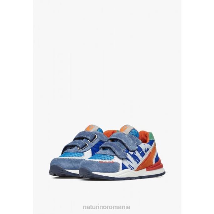 copii Naturino albastru rosu bley vl adidasi din piele intoarsa si stofa 4J4P470