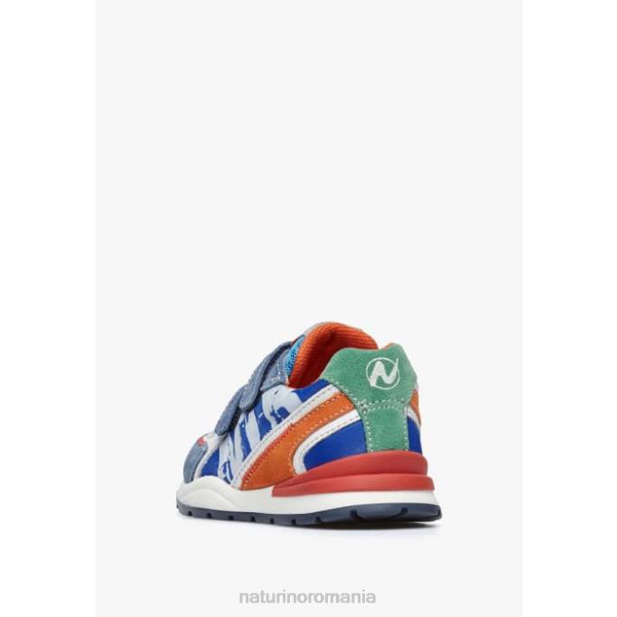 copii Naturino albastru rosu bley vl adidasi din piele intoarsa si stofa 4J4P470