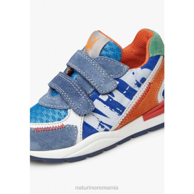 copii Naturino albastru rosu bley vl adidasi din piele intoarsa si stofa 4J4P470