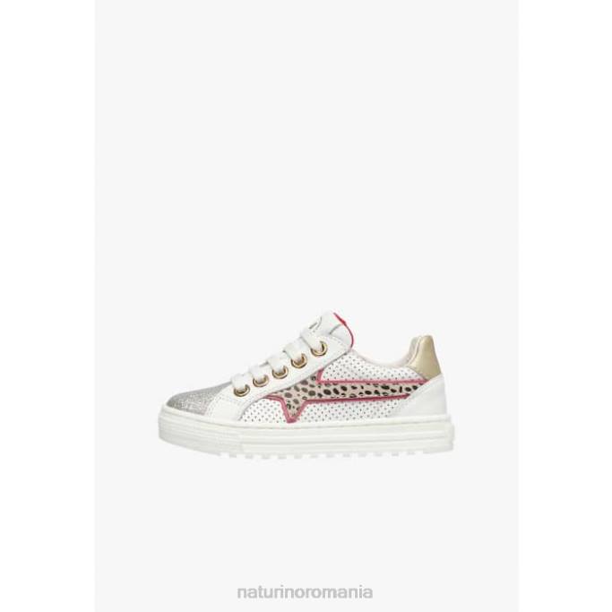 copii Naturino argint fermoar blitz. adidași din piele 4J4P507
