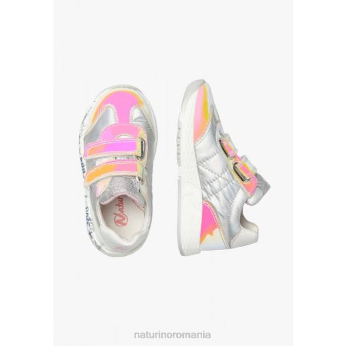 copii Naturino argint jesko vl. adidași din piele și material tehnic 4J4P516