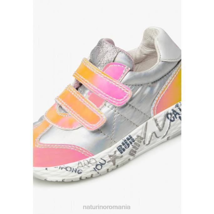 copii Naturino argint jesko vl. adidași din piele și material tehnic 4J4P516