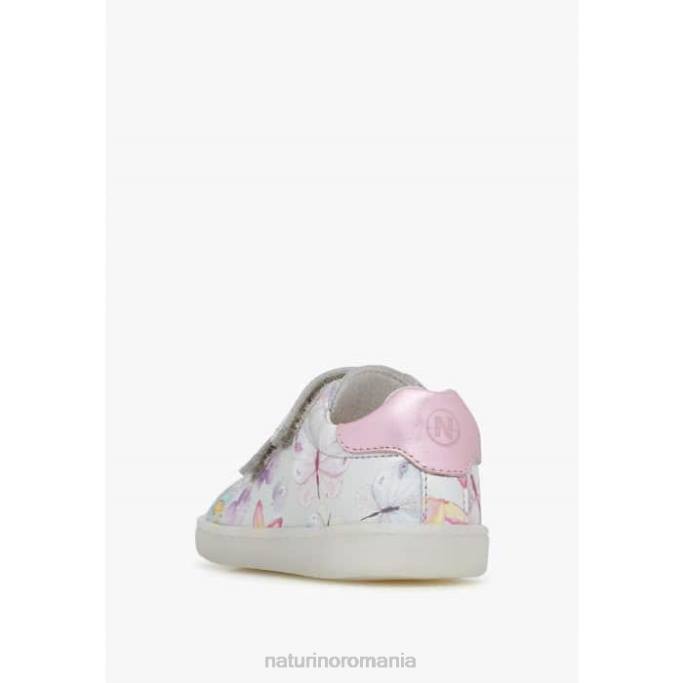 copii Naturino argint owie vl adidasi din piele cu imprimeu fluture 4J4P417