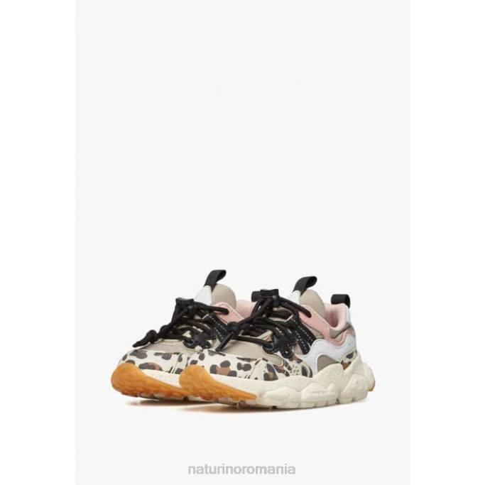 copii Naturino bej-alb yamano 3 junior. adidași din piele artificială și țesătură tehnică 4J4P37