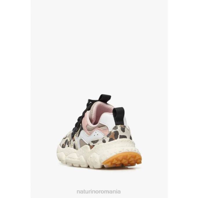 copii Naturino bej-alb yamano 3 junior. adidași din piele artificială și țesătură tehnică 4J4P37