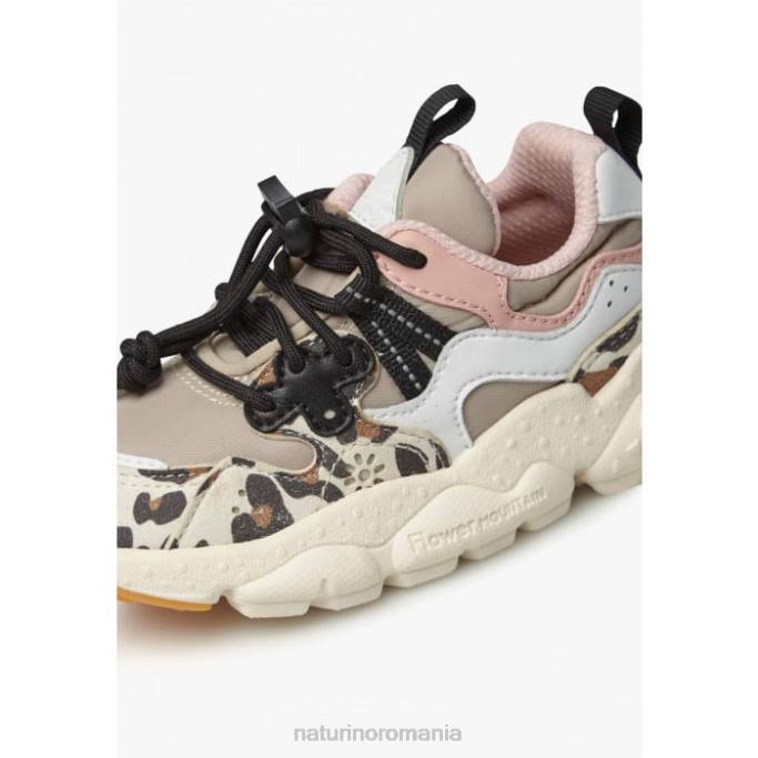 copii Naturino bej-alb yamano 3 junior. adidași din piele artificială și țesătură tehnică 4J4P37