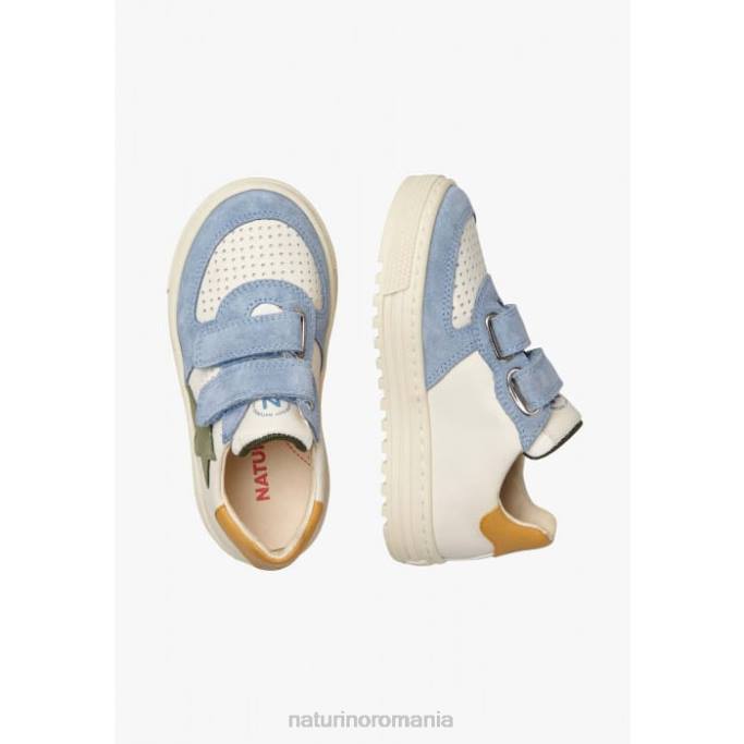copii Naturino cer albastru-bej hess vl. adidași din piele și piele de căprioară 4J4P382