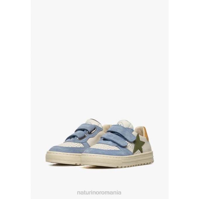 copii Naturino cer albastru-bej hess vl. adidași din piele și piele de căprioară 4J4P382