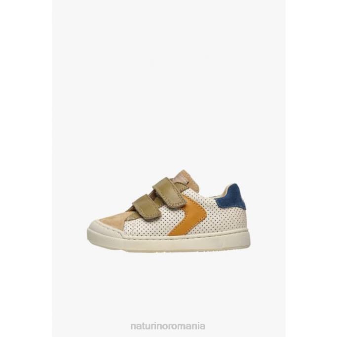 copii Naturino coniac-verde închis clarendon vl adidași din piele nappa perforată și piele de căprioară 4J4P488