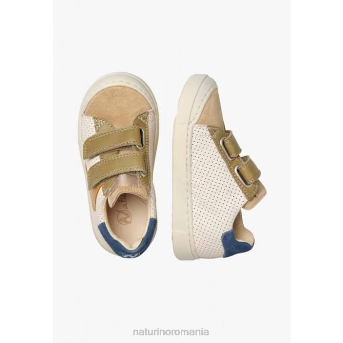copii Naturino coniac-verde închis clarendon vl adidași din piele nappa perforată și piele de căprioară 4J4P488