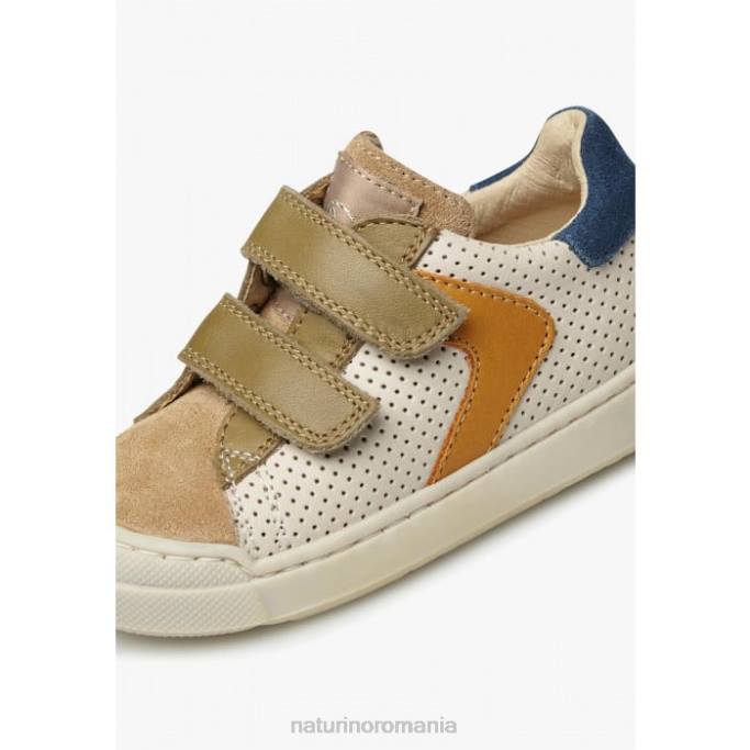 copii Naturino coniac-verde închis clarendon vl adidași din piele nappa perforată și piele de căprioară 4J4P488