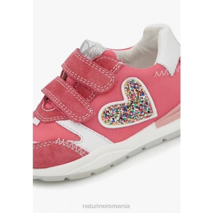 copii Naturino fucsie quelly vl adidași din piele și material textil 4J4P414